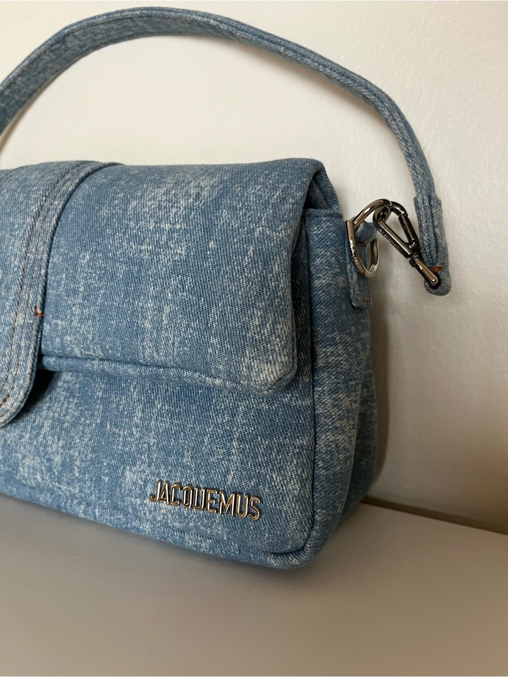 Jacquemus Light Blue Denim Shoulder Bag